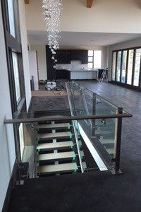 Glass Railing with Stainless Posts