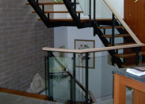 Glass Railing along Stairway
